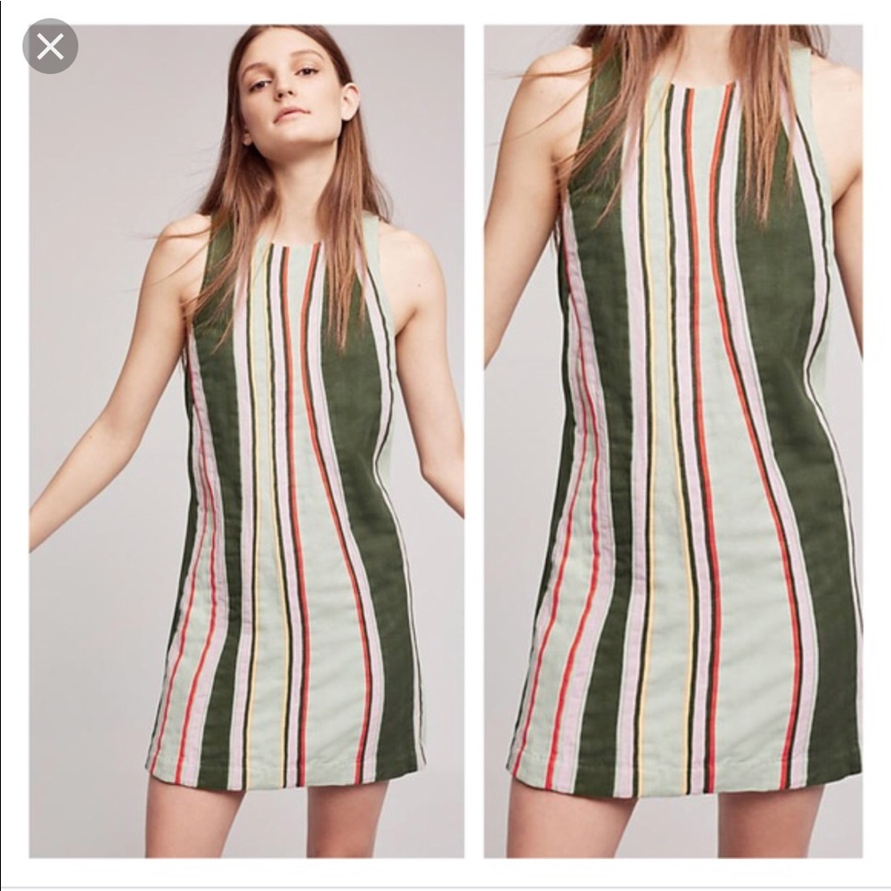 Anthropologie Maeve Striped Sheath Dress s…